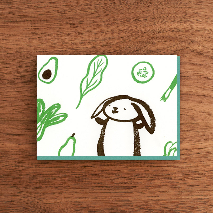 Letterpress Card:  Vegetables