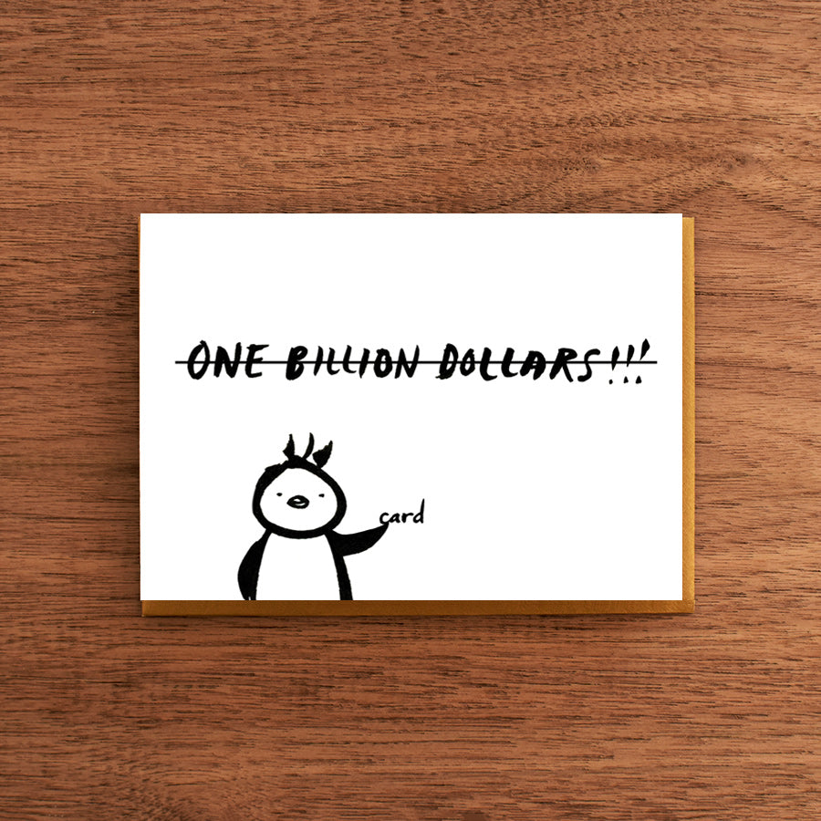 Letterpress Card:  One Billion