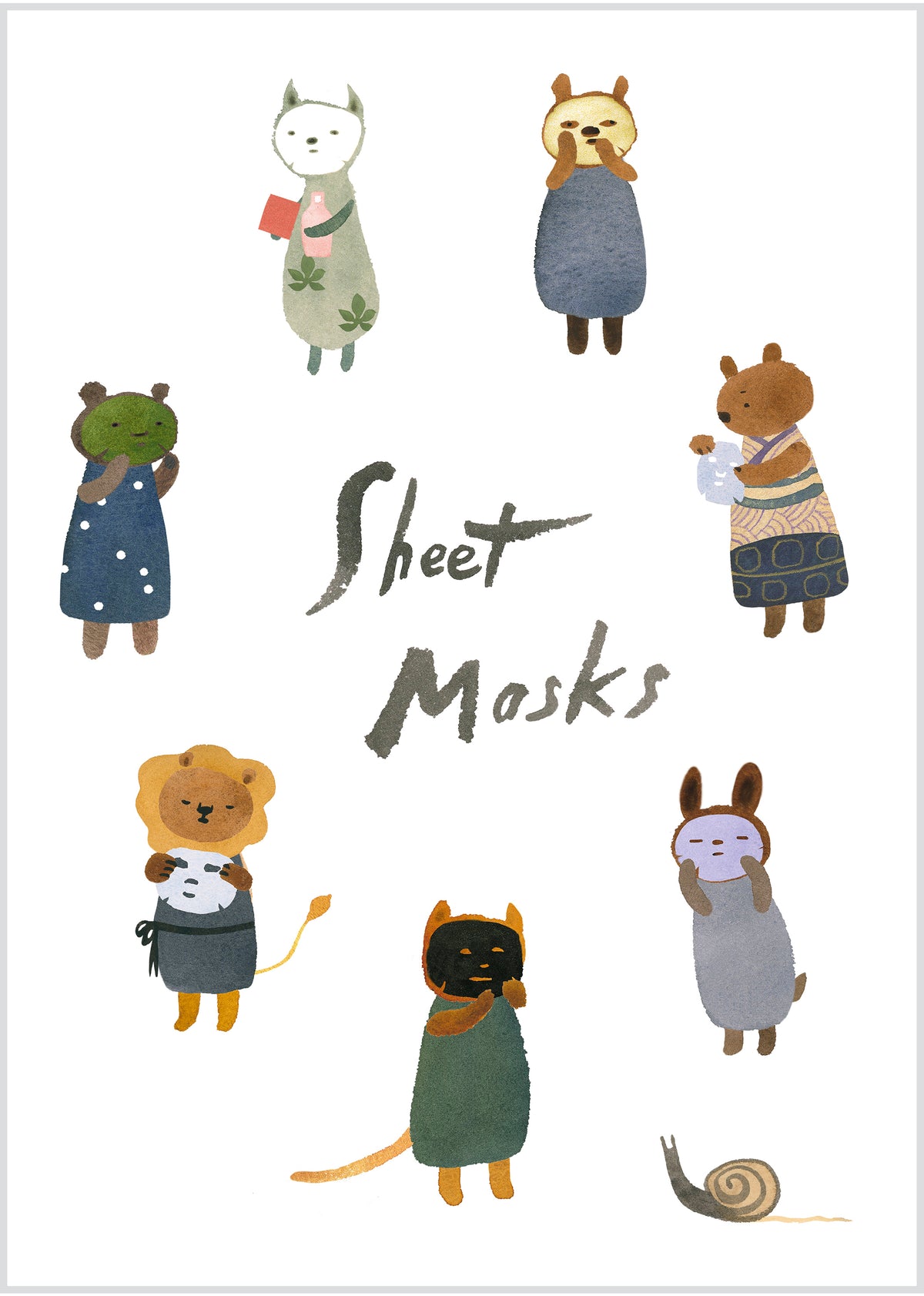 Skincare Birthday Card:  Sheet Masks
