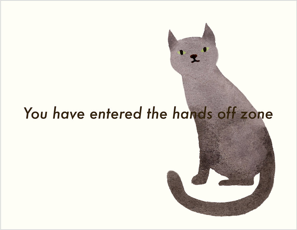 Cat Birthday Card:  Hands Off