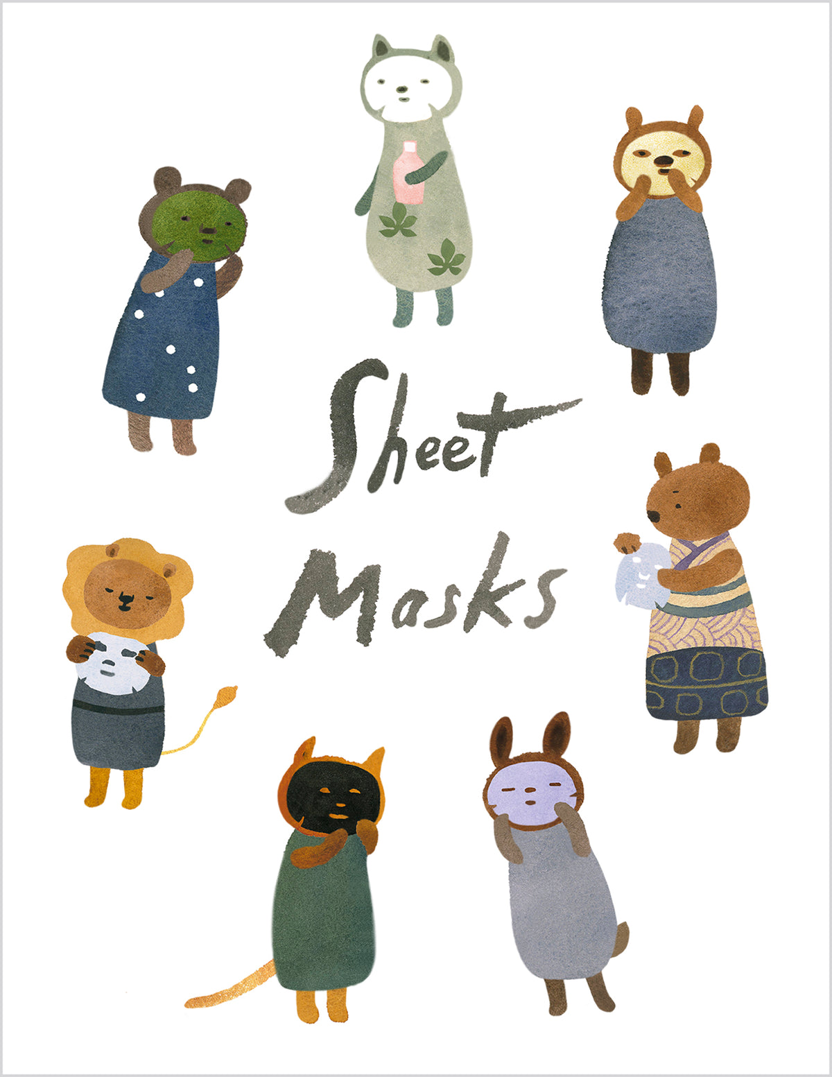 Skincare Birthday Card:  Sheet Masks