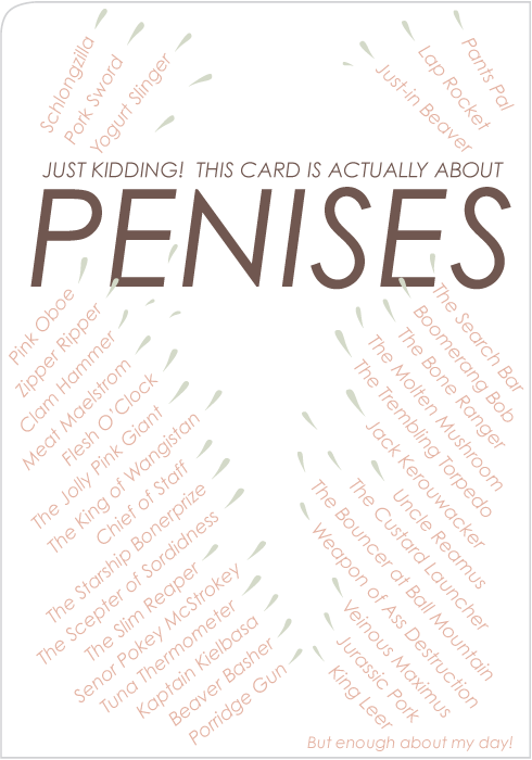 Penises Birthday Card