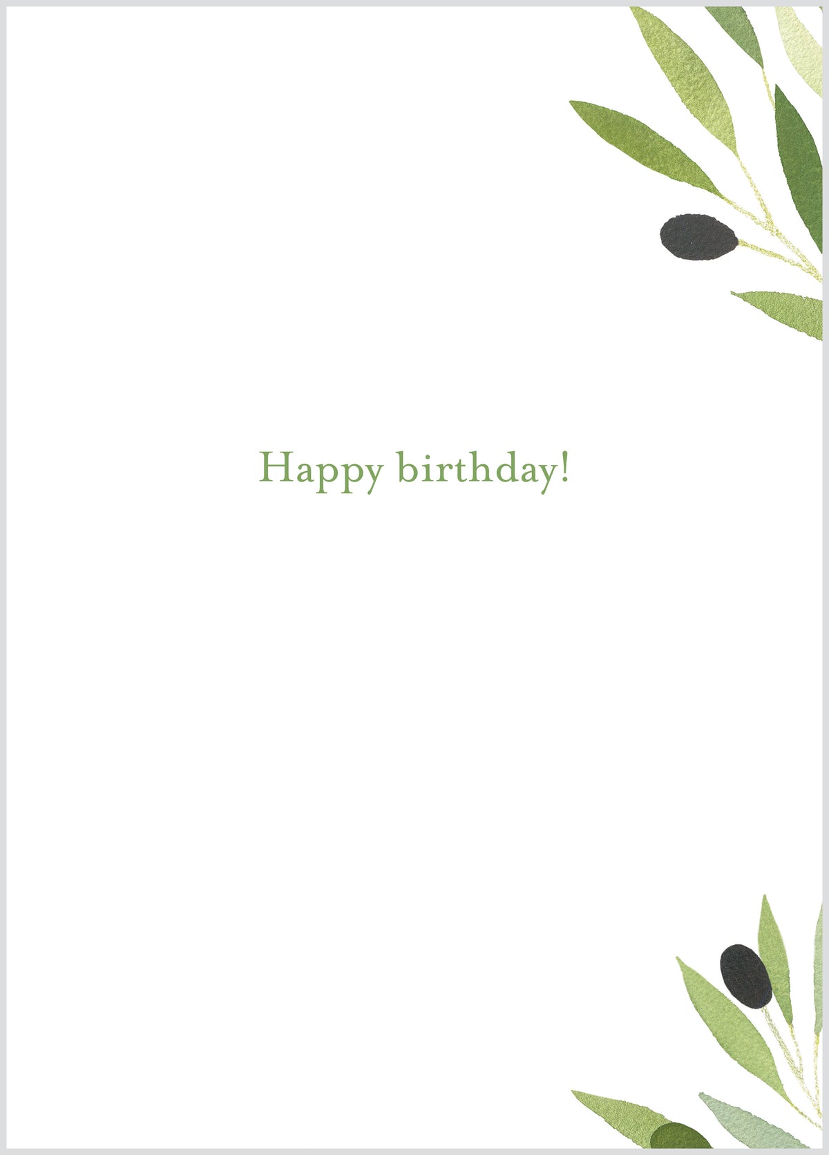 Olive Oil Birthday Card