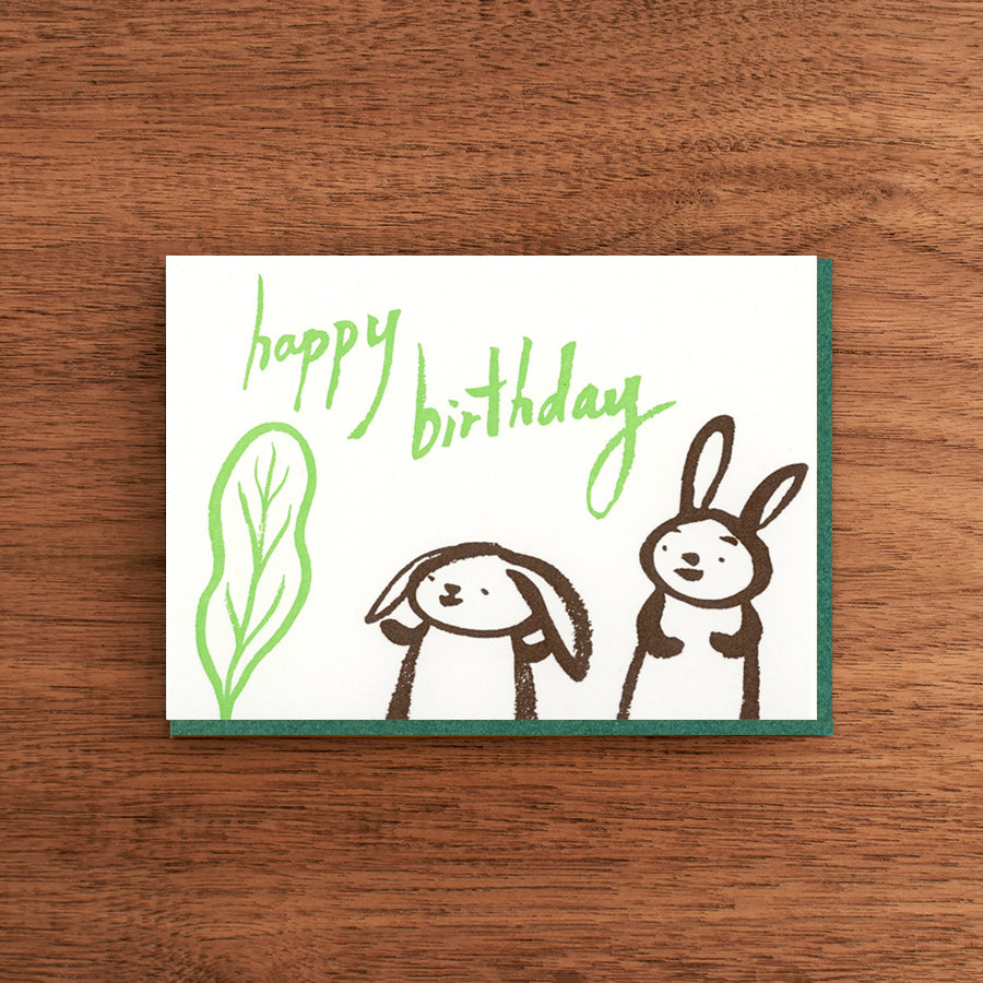 Letterpress Birthday Card:  Lettuce Celebrate