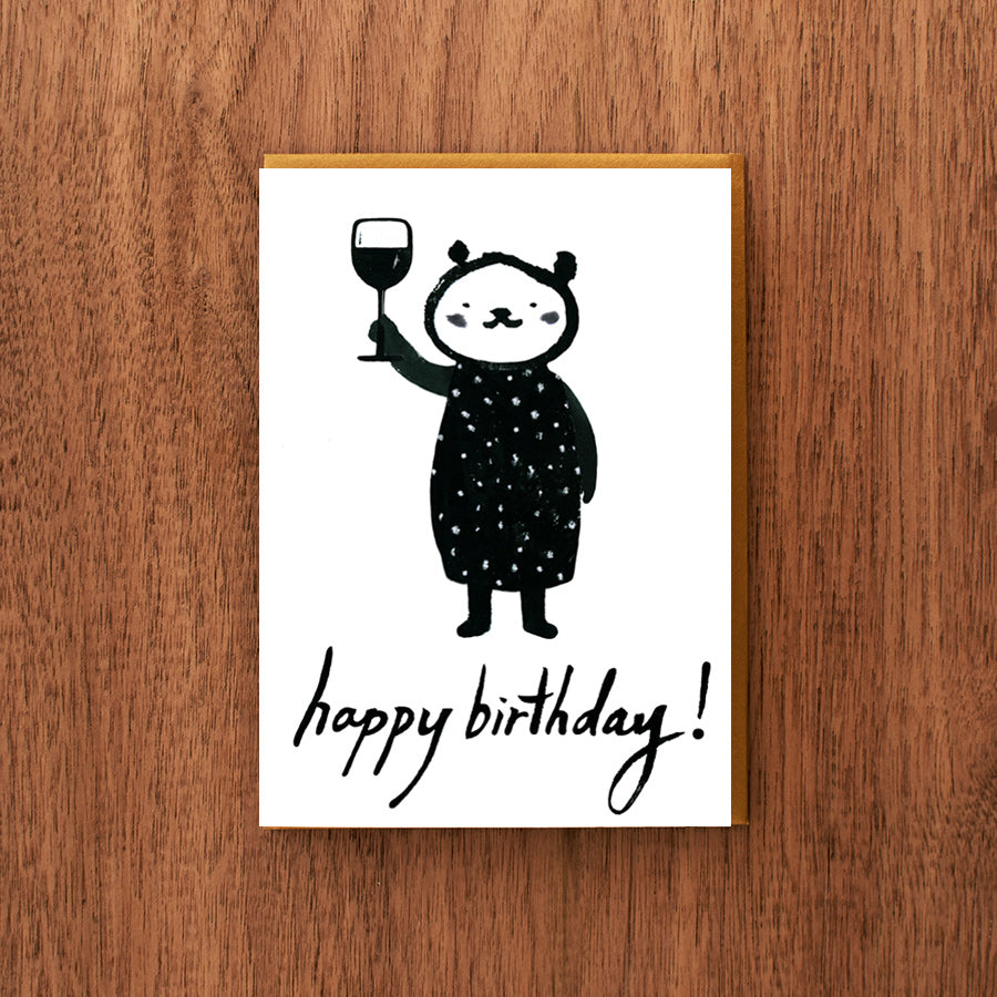 Letterpress Birthday Card:  Toast