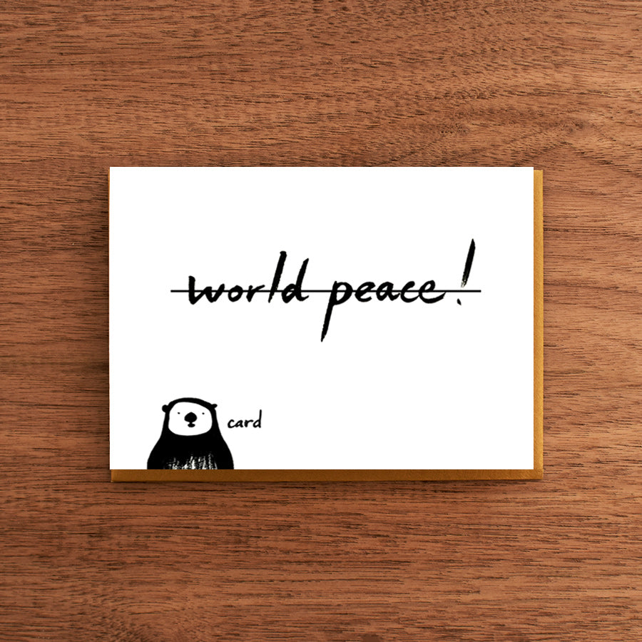 Letterpress Card:  Peace