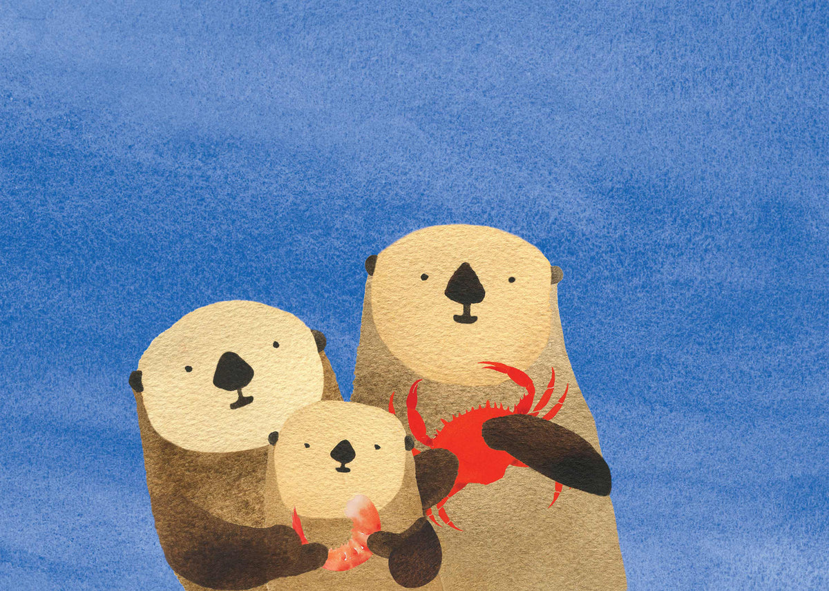 Otter Birthday Card:  Snack