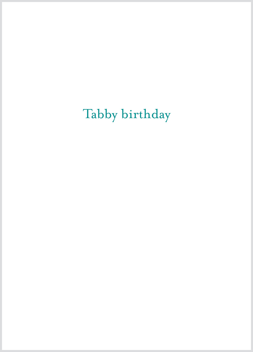 Cat Birthday Card:  Tabby