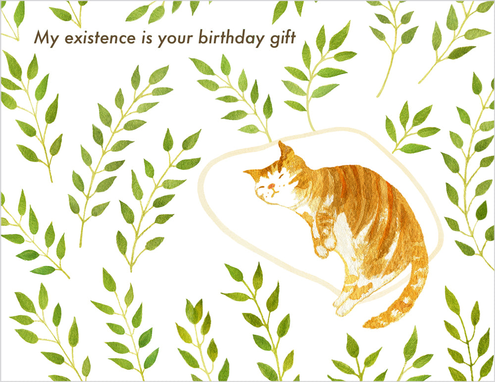 Cat Birthday Card:  My Existence