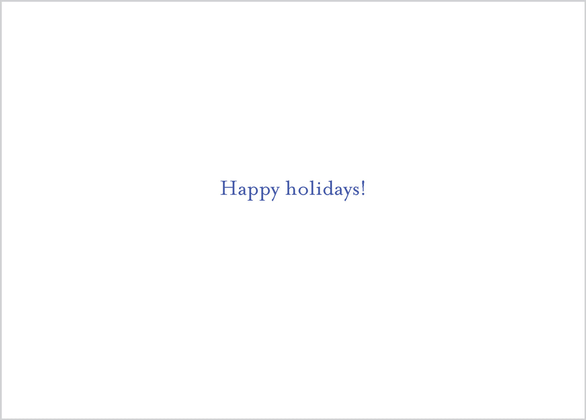 Holiday Card:  Akita in Snow